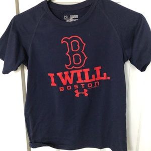 Kids Blue Boston Red Sox Under Armour T-Shirt